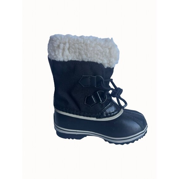 Sorel Children’s Sz 10 Yoot Pack Winter Snow Boots Nylon Black New - Picture 6 of 9